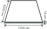 Лист нержавеющий  18х1500х6000  мм.  AISI 201 (12Х15Г9НД) горячекатаный,  матовый