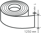 Рулон нержавеющий 1х1250 мм.  AISI 201 (12Х15Г9НД) холоднокатаный,  матовый