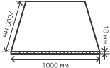 Лист нержавеющий  10х1000х2000 мм.  AISI 409 (08Х13) горячекатаный,  матовый