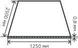 Лист нержавеющий  0,8х1250х2500 мм.  AISI 201 (12Х15Г9НД) холоднокатаный,  рифленый,  чечевица, давленный